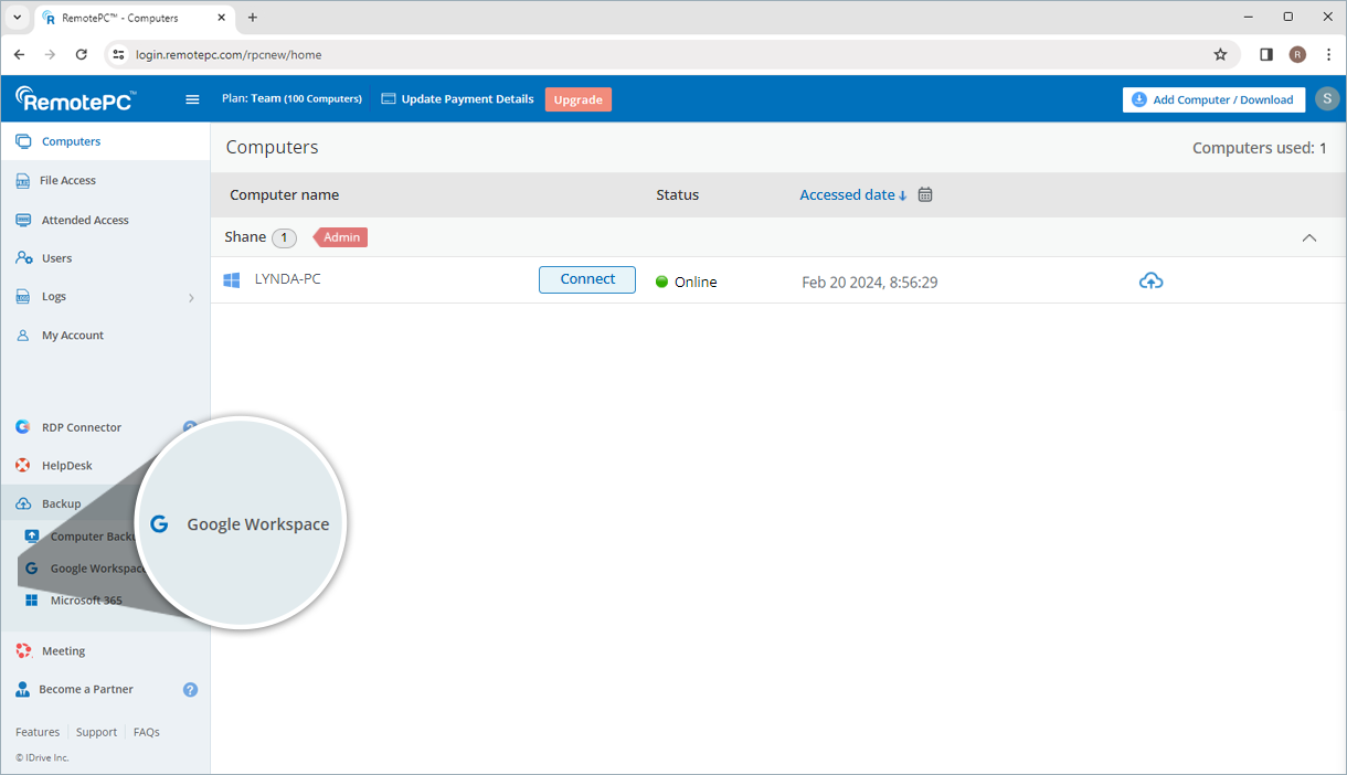 Google Workspace Backup